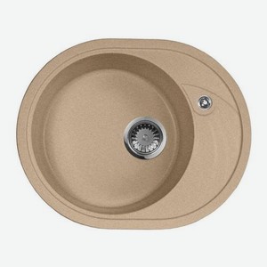 Кухонная мойка AQUAGRANITEX M-18L искусственный мрамор, 57см х 46см, песочный [m-18l (302)]