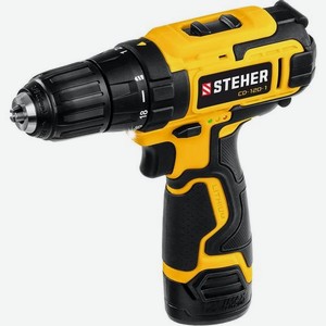 Дрель-шуруповерт STEHER CD-120-1 2Ач, с одним аккумулятором