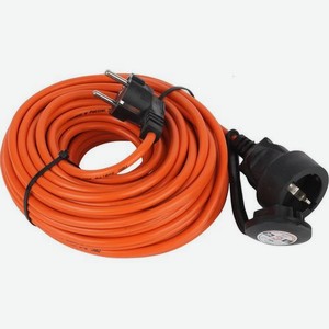 Удлинитель силовой Эра UPx-1e-3x0.75-20m-IP44, розеток 1шт, 3x0.75 кв.мм, 6A, 20м, ПВС, без катушки, оранжевый [б0046811]