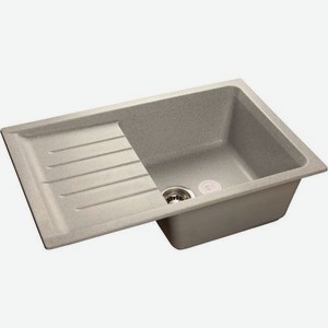 Кухонная мойка GRANFEST Practik GF-P760L, искусственный мрамор, 49.5см х 75.6см, серый [gf-p760l-310]