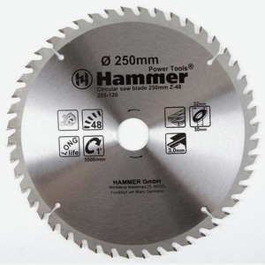 Пильный диск Hammer 205-120 CSB WD, по дереву, 250мм, 32мм [30670]