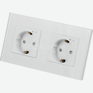 Умная розетка HIPER IoT Outlet W02 Duo EU Wi-Fi белый [hdy-ow02]