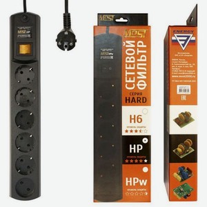 Сетевой фильтр Most HP, 2м, черный [hp 2м чер]
