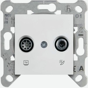 Розетка телевизионная/спутниковая Panasonic Karre Plus & Arkedia Slim скрытая, IP20, белый [wktt04602wh-ru]