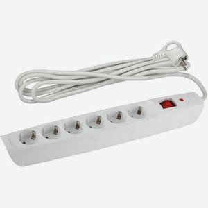 Сетевой фильтр Эра SFX-6es-4m-W, 4м, белый [б0044025]