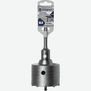 Коронка MONOGRAM 089-205, по бетону/кирпичу/камню, 82мм, SDS-PLUS, 1шт