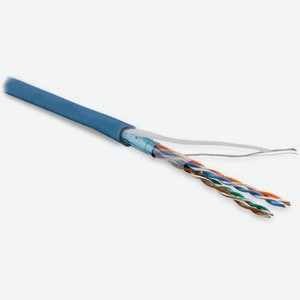 Кабель информационный Hyperline кат.5E, 100м, синий [futp4-c5e-p26-in-lszh-bl-100]