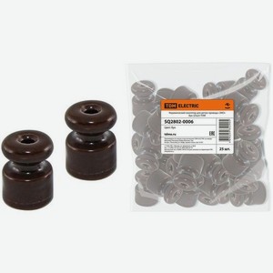 Изолятор TDM ELECTRIC Эко SQ2802-000, длина 22мм, ширина 100мм, 0.5-2.5мм2, коричневый, 25шт [sq2802-0006]