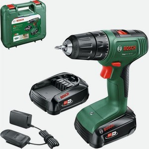 Дрель-шуруповерт Bosch EasyDrill 18V-40 2Ач, с двумя аккумуляторами [06039d8005]