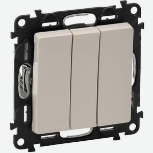 Выключатель Legrand Valena Life 3-клавишный, установка скрытая, IP20, слоновая кость [752503]