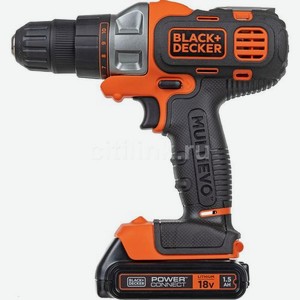Дрель-шуруповерт BLACK+DECKER MT218K-QW 1.5Ач, с одним аккумулятором