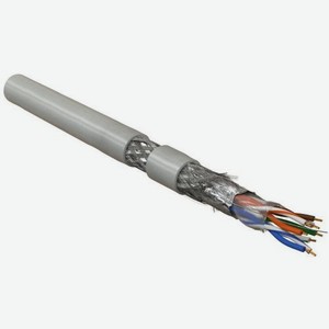 Кабель информационный Hyperline кат.5E, 305м, серый [sfutp4-c5e-p26-in-lszh-gy-305]