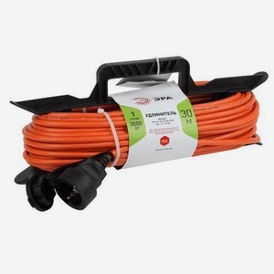Удлинитель силовой Эра UFx-1e-3x1.5-30m-IP44, розеток 1шт, 3x1.5 кв.мм, 16A, 30м, ПВС, без катушки, оранжевый [б0046830]