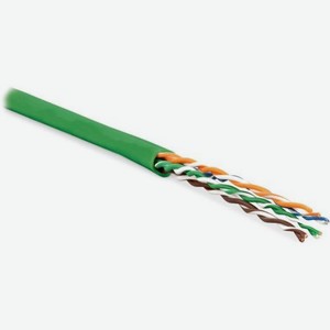 Кабель информационный Hyperline кат.5E, 100м, зеленый [uutp4-c5e-p24-in-lszh-gn-100]