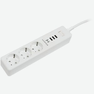 Сетевой фильтр Harper UCH-315, 1.5м, белый
