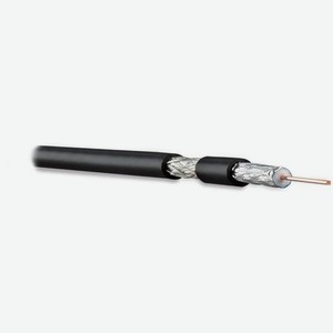 Кабель коаксиальный Hyperline RG-6, 100м, черный [coax-rg6-100]