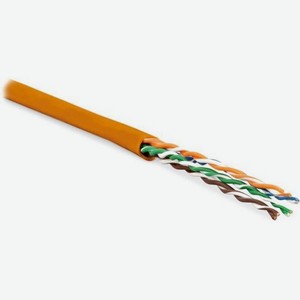 Кабель информационный Hyperline кат.5E, 100м, оранжевый [uutp4-c5e-p24-in-lszh-or-100]