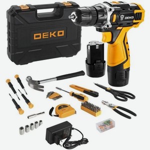 Дрель-шуруповерт DEKO DKCD12FU-Li-Ion 1.5Ач, с двумя аккумуляторами [063-4117]