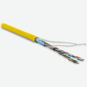 Кабель информационный Hyperline кат.5E, 100м, желтый [futp4-c5e-p26-in-lszh-yl-100]