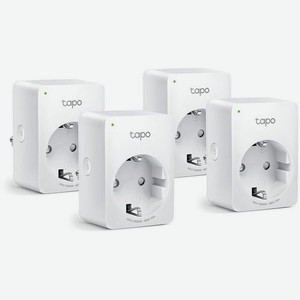 Умная розетка TP-LINK Tapo P110(4-pack) EU VDE Wi-Fi белый
