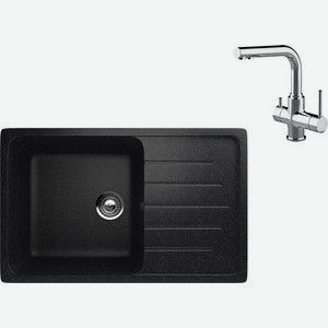 Кухонная мойка и смеситель Ulgran U-400 Lemark Comfort (U-400-308, LM3061C)