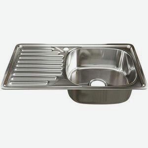 Кухонная мойка Mixline Врезная 76x42 с сифоном, нержавеющая сталь 0,8 мм (4620031448891)