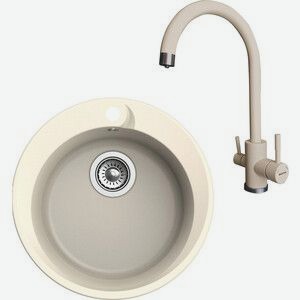 Кухонная мойка и смеситель Ewigstein R-45, 34235162 крем