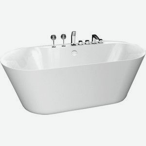 Акриловая ванна BelBagno 178x84 слив-перелив, хром (BB14-CRM)