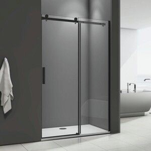 Душевая дверь Good Door Galaxy WTW 160х195 прозрачная, черный (WTW-160-C-B)