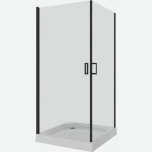 Душевой уголок Niagara Nova 100x100 с поддоном, прозрачный, черный (NG-6804-08 BLACK, 1001001Q)