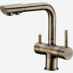 Смеситель для кухни Wasserkraft с подключением фильтра, светлая бронза (A8037)