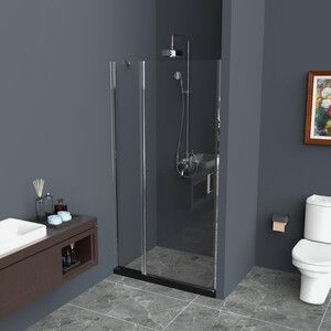 Душевая дверь BelBagno Uno 110х190 прозрачная, хром (UNO-B-12-40+70-C-Cr)
