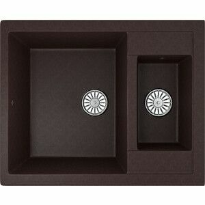 Кухонная мойка Mixline ML-GM21 60х50 с дополнительной чашей, шоколад 345 (4660105233251)