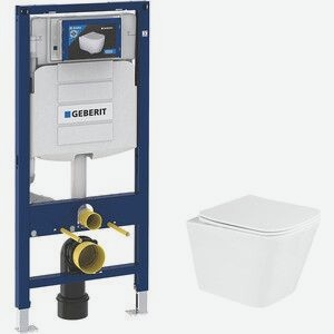Комплект унитаза BelBagno Due с инсталляцией Geberit, сиденье микролифт (BB3103CHR/SC, 111.300.00.5)