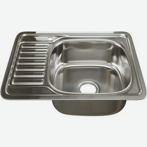 Кухонная мойка Mixline Врезная 58x48 с сифоном, нержавеющая сталь 0,8 мм (4620031448914)