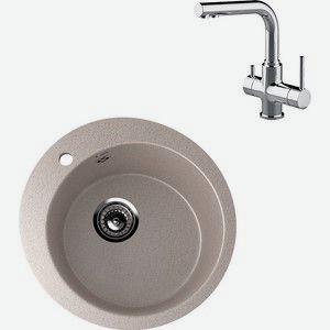 Кухонная мойка и смеситель Ulgran U-405 Lemark Comfort (U-405-302, LM3061C)