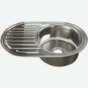 Кухонная мойка Mixline Врезная 77x50 с сифоном, нержавеющая сталь 0,8мм (4620031447191)