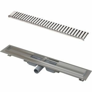 Душевой лоток AlcaPlast APZ101 Low с глянцевой решеткой Line (APZ101-550, LINE-550L)