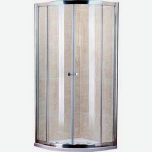 Душевой уголок Cezares Pratico R-2 80x80 прозрачный, хром (PRATICO-R-2-80-C-Cr)