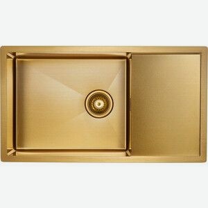 Кухонная мойка Paulmark Platte 78х51 брашированное золото (PM807844-BG)