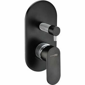 Смеситель для ванны Wasserkraft Elbe черный soft-touch / хром (7441)