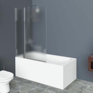 Шторка для ванны BelBagno Uno V-11 90х150 рифленая Punto, хром (UNO-V-11-90/150-P-Cr)
