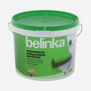 Краска Belinka акриловая. фасадная. В1 матовая. 2 л