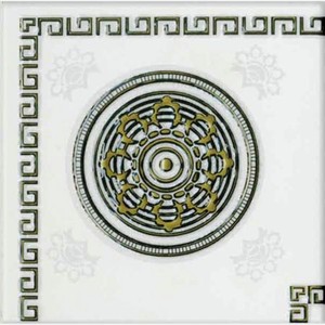 Декор PiezaRosa Цезарь белый 15,2x15,2 см 742501