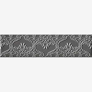 Бордюр Ascot Ceramiche England Eg70Ld Listello Nero Dec 8,1x33,3 см