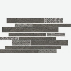 Декор Kerama Marazzi Ламелла Серый темный мозаичный SBM011SG4585 50,2х25 см