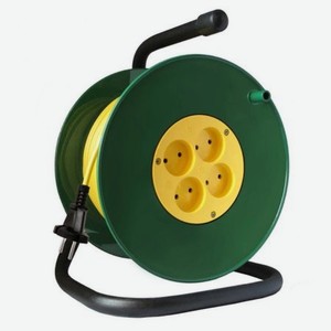 Удлинитель ТМ Союз силовой на катушке с 4 гнездами 3700 Вт з/к 40м