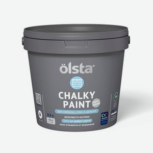 Краска Olsta Chalky Paint 2 в 1 Прозрачный Шелковисто-матовая база А 0,9 л
