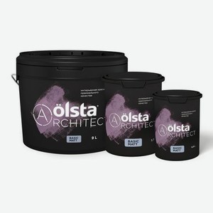 Краска интерьерная Olsta architect Матовая Белая база A 0,9 л