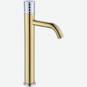 Смеситель для раковины Boheme Stick золотой с серебряным 4,5х17х33,1 см